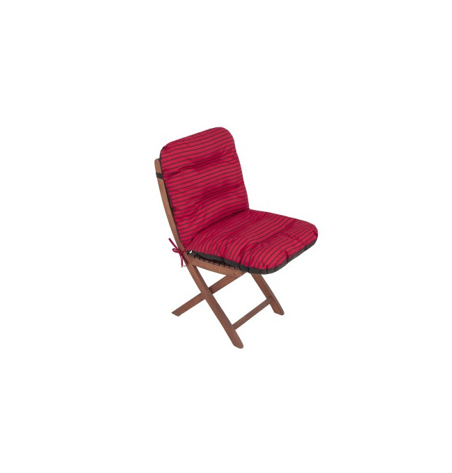 Polštář na lehátko/židle NATALIA pásky, červený