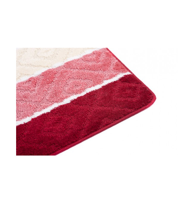 Sada koupelnových koberečků MULTI B5132 červený ROMBY