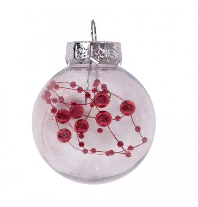 Vianočné guľky - ružové SYSD1688-088 (24ks)