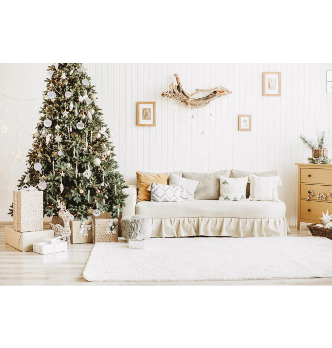 Vánoční kuličky - bílé SYSD1688-057 (30ks)