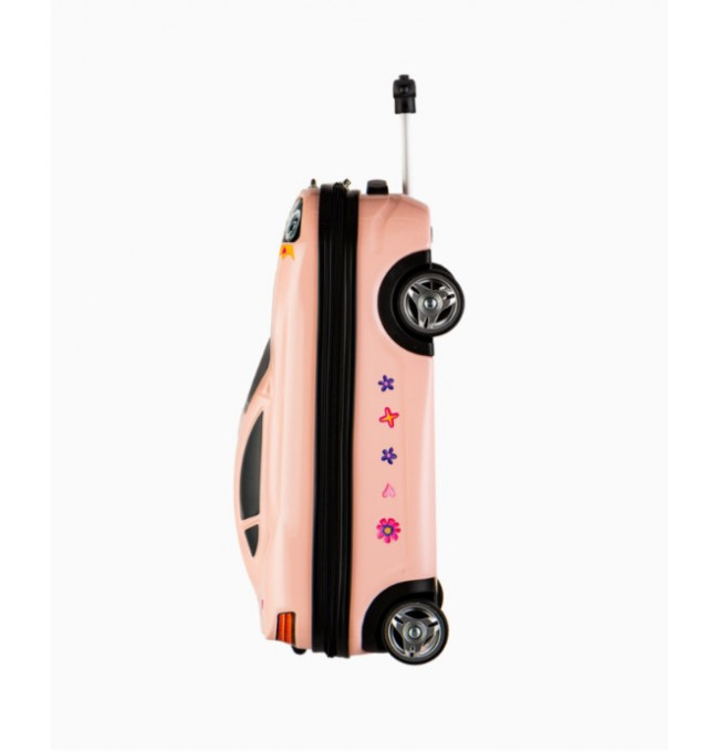 Detský kabínový kufor DAKAR ružové auto