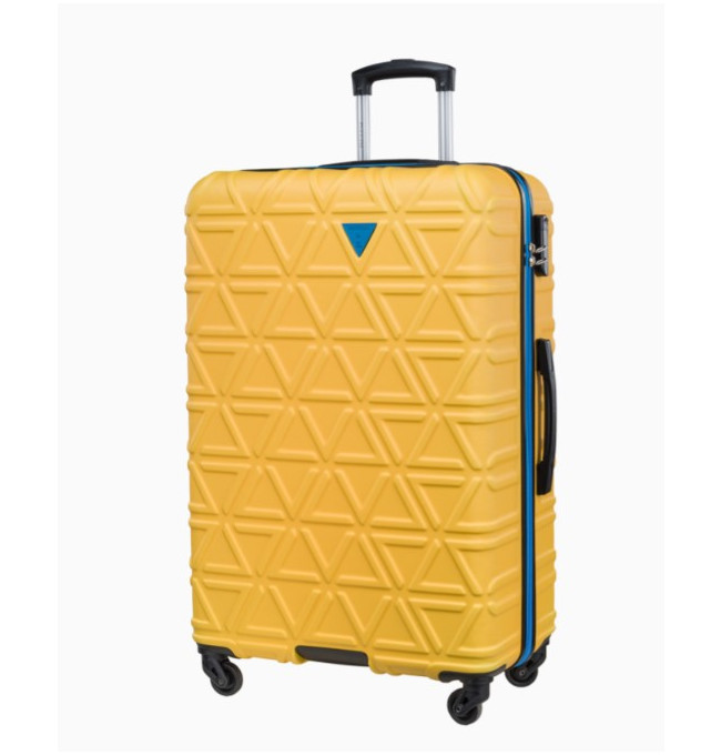 Velký žlutý kufr California s kontrastním povrchem