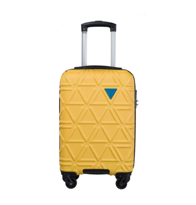 Žlutý kabinový kufr California s kontrastním povrchem