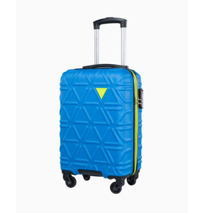 Modrý kabinový kufr California s kontrastním povrchem