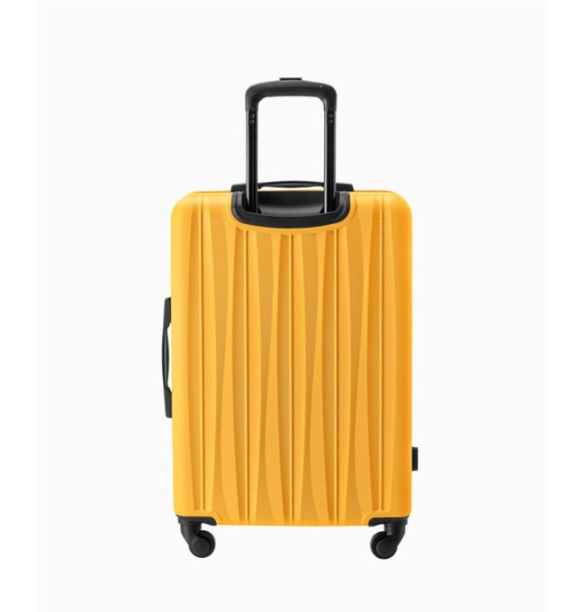 Střední žlutý kufr Bali s drážkami