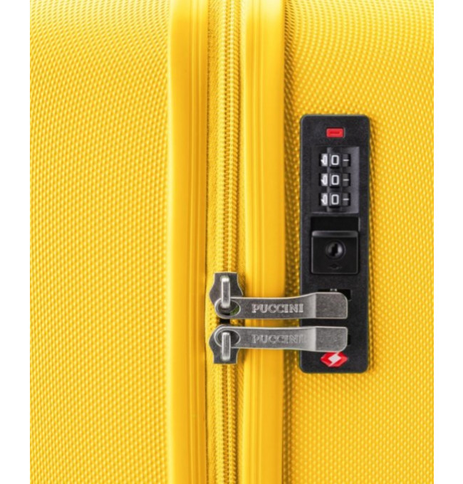 Žlutý kabinový kufr Bali s drážkami