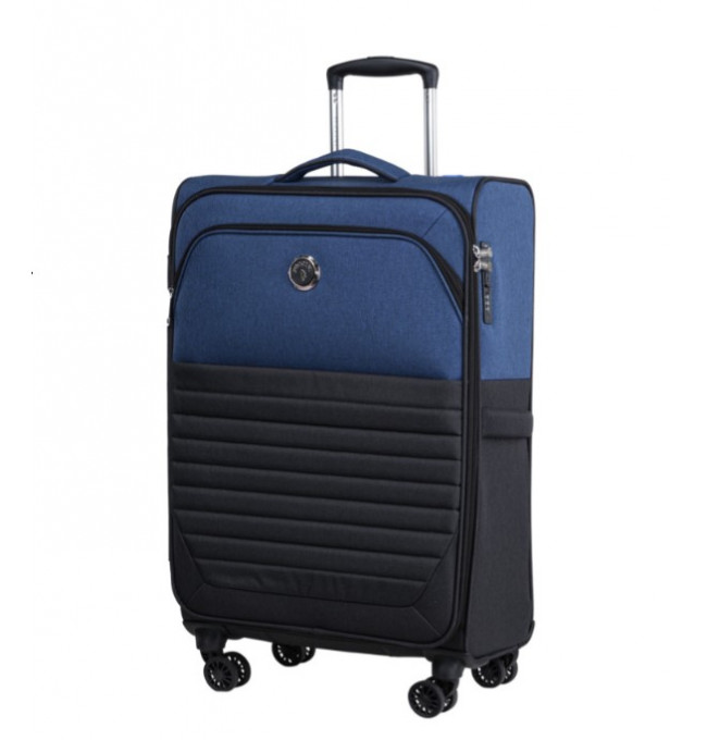 Střední modrý kufr Malmo