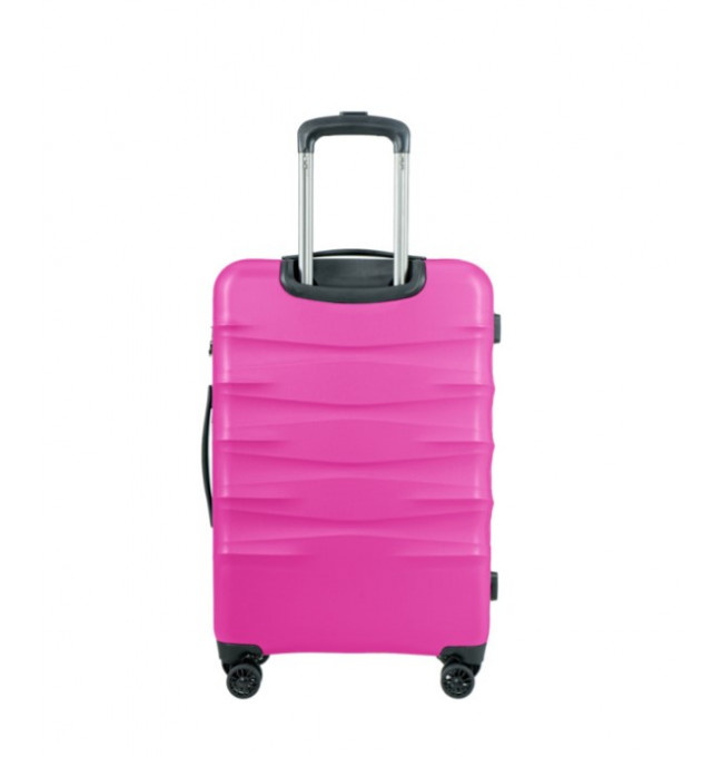 Střední růžový kufr Valencia
