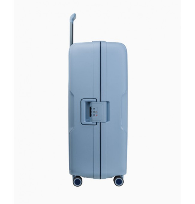 Velký modrý kufr Osaka uzavíraný přezkou