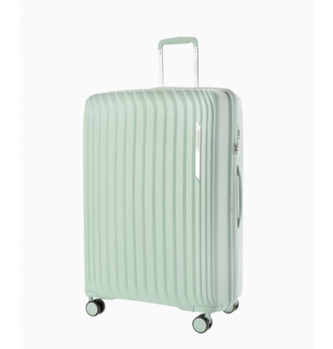 Velký mátový kufr Marbella s drážkami