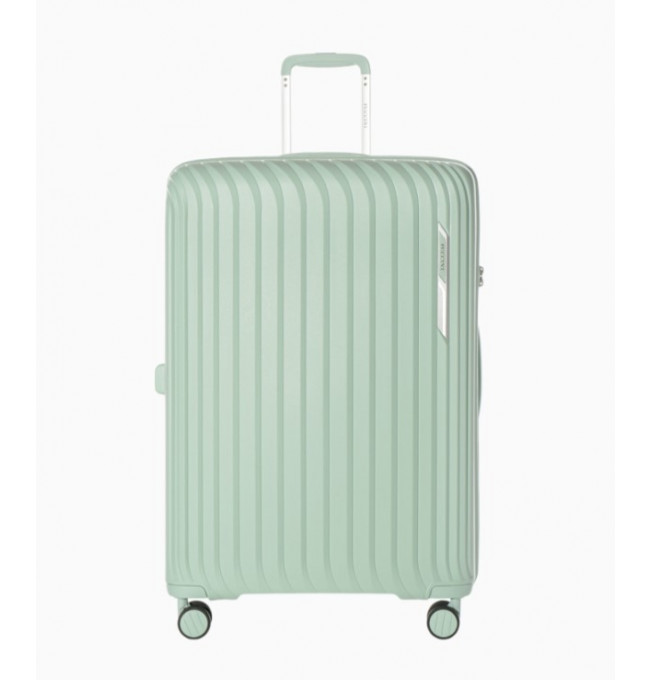 Velký mátový kufr Marbella s drážkami