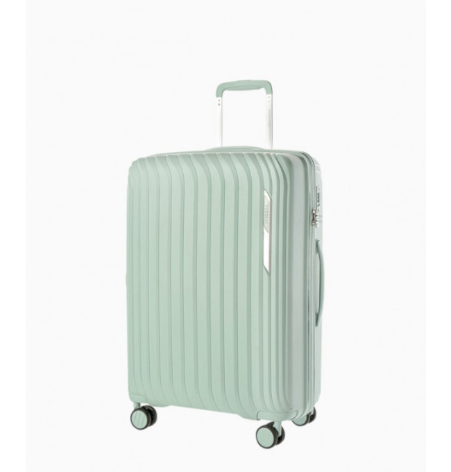 Střední mátový kufr Marbella s drážkami