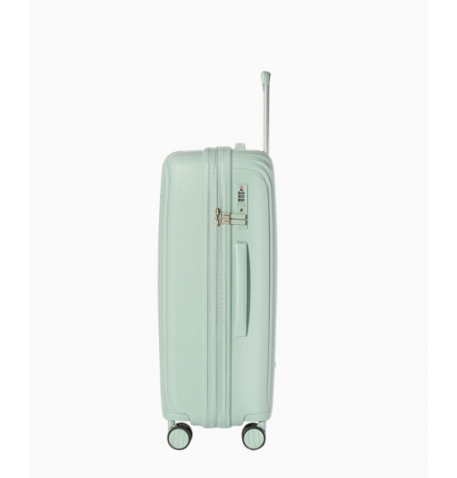 Střední mátový kufr Marbella s drážkami