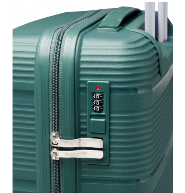 Zelený kabinový kufr Casablanca