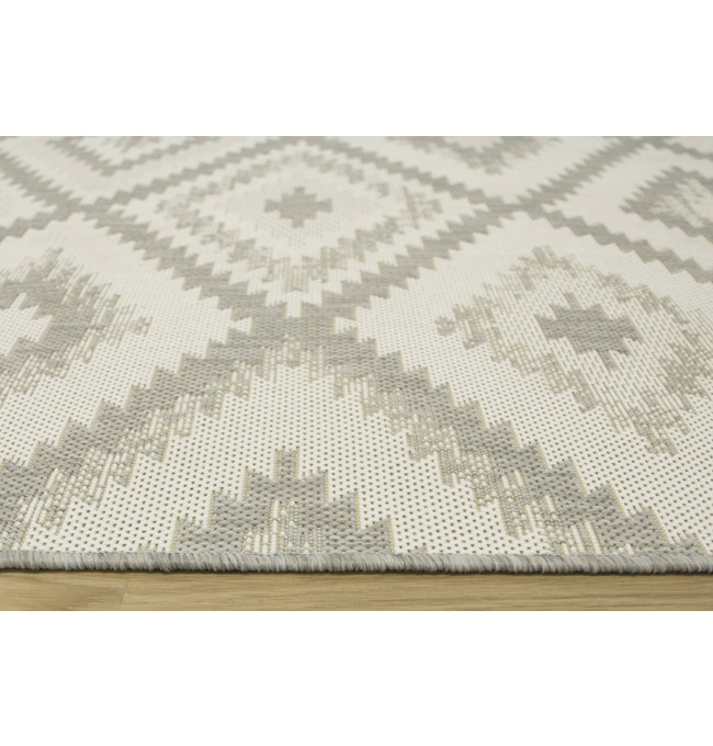 Šnúrkový koberec Berg 28364/34 Aztec Romby - sivý / krém