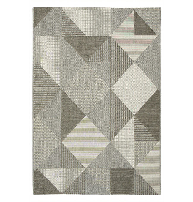 Šnúrkový koberec Foggia 16719/631 romby - sivý / krém