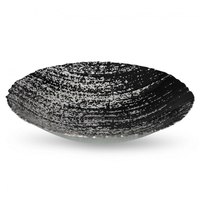 Dekorativní miska ADELA 01 černá / stříbrná