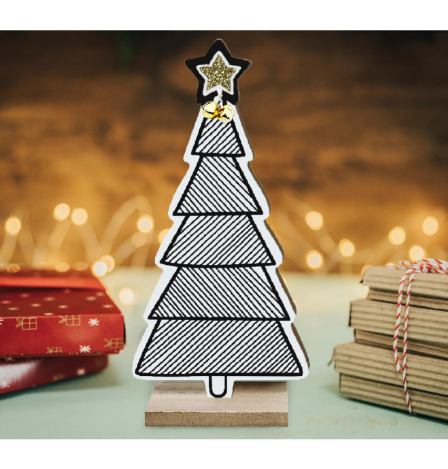 Vánoční dekorace stromek KL-21X14 bílý