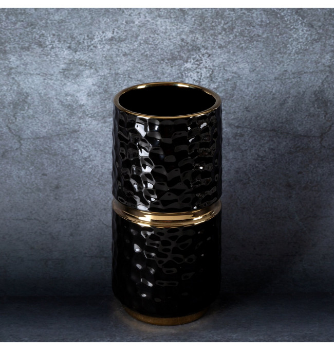 Váza ETNA 02 černá / zlatá