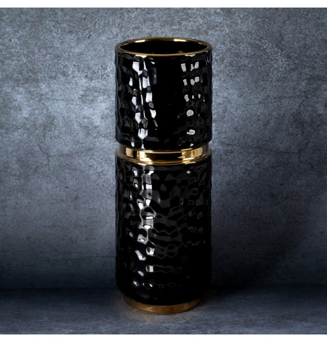 Váza ETNA 01 černá / zlatá