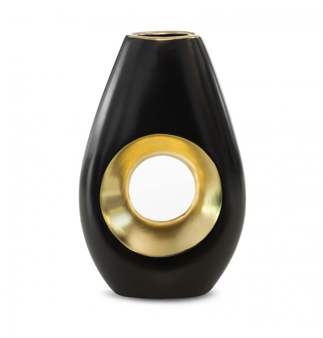 Váza MIRA 01 černá / zlatá