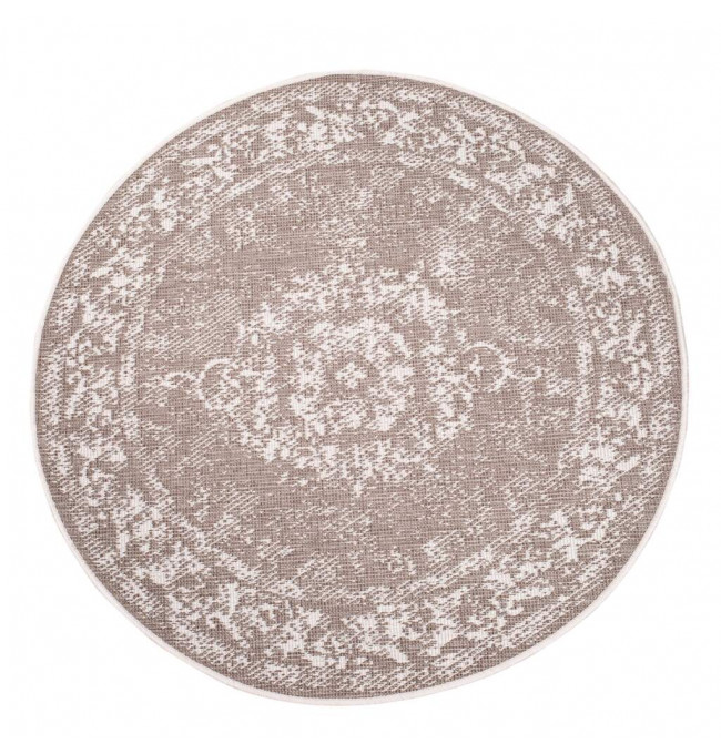 Oboustranný koberec DuoRug 5577 krémový kruh
