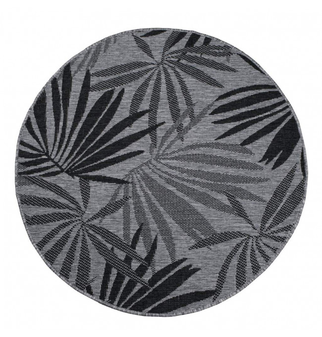 Oboustranný koberec DuoRug 5771 antracitový kruh