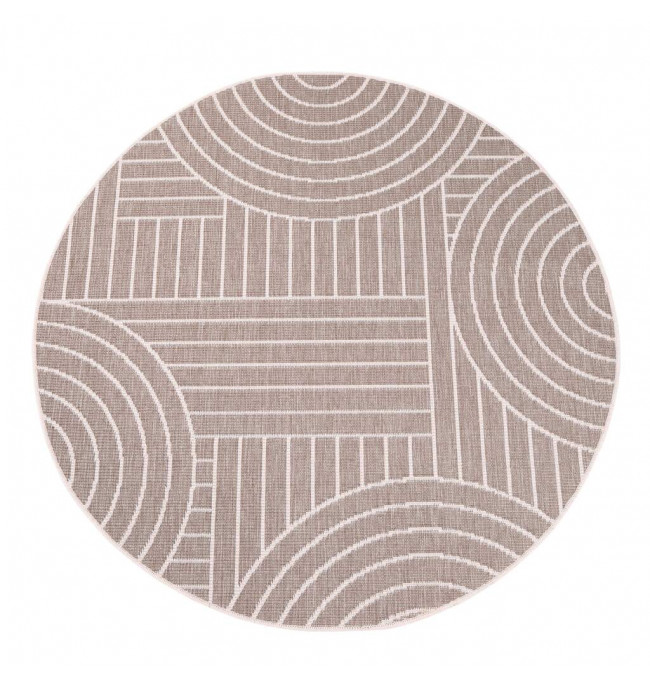Oboustranný koberec DuoRug 5842 krémový kruh