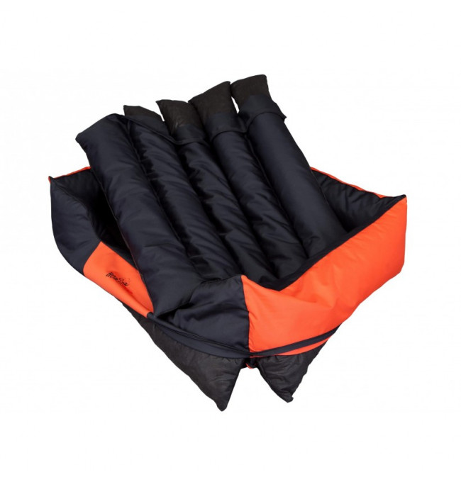 Pelíšek Comfort XXXL černý / oranžový