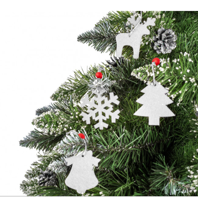 Závěsné Vánoční dekorace SHY-W8569 bílé (16 ks)