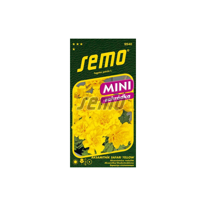 Aksamietnica rozl. Safari yellow MINI 25 SEMO 9540