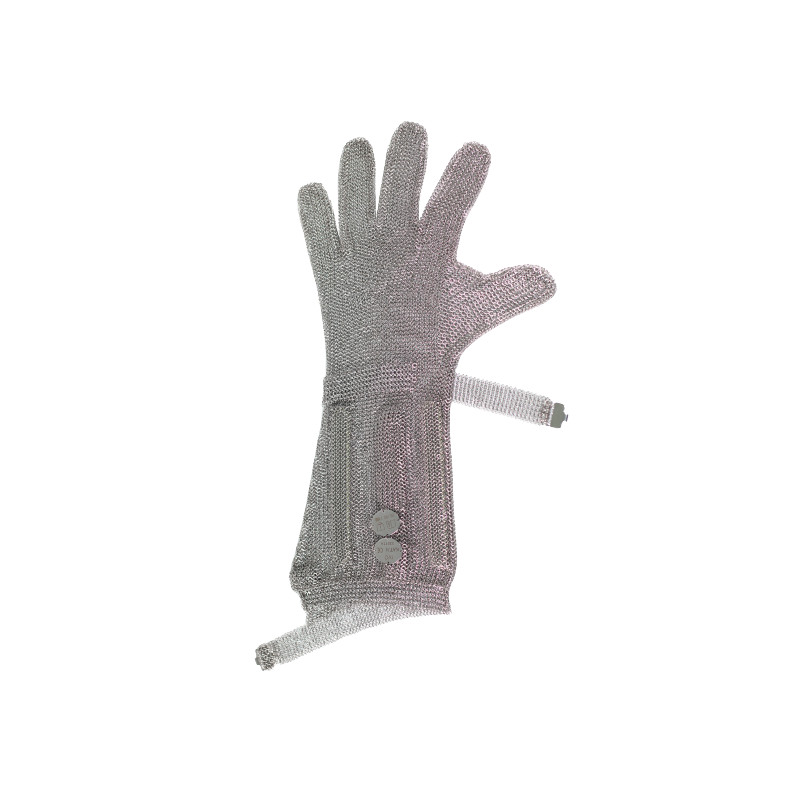 Ochranná rukavice proti pořezu IVO dlouhá - nerezová s háčky 17319