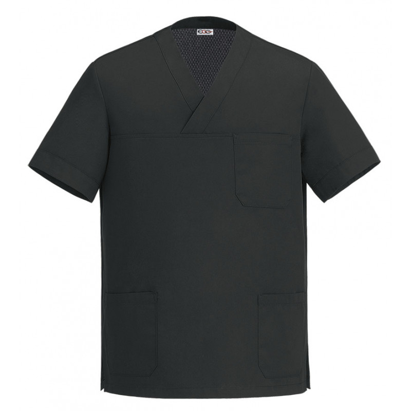 Kuchařská košile EGOchef COOL černá - krátký rukáv