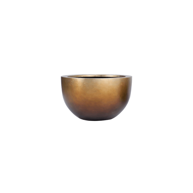 Metallic Silver leaf Bowl matt honey 45x27 cm