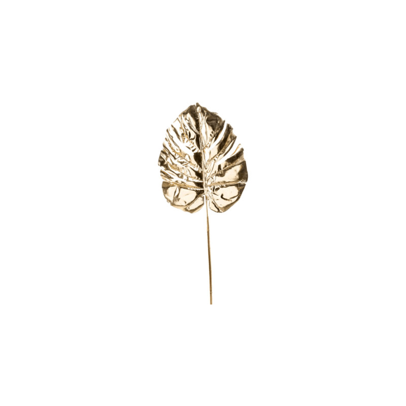Monstera Leaf gold umelý zlatý list 72 cm