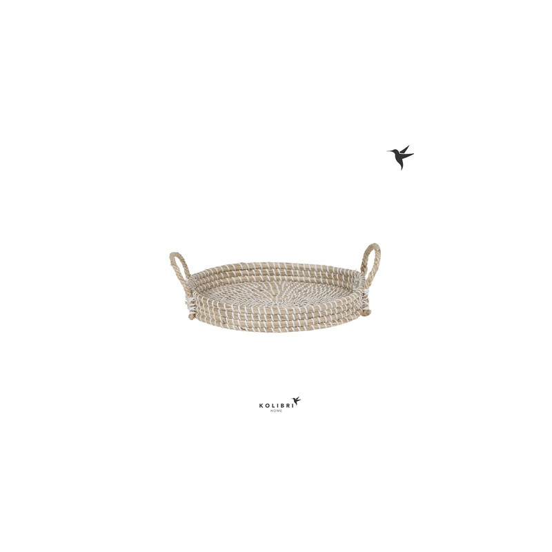 Dekoratívna pletená miska s uchami  Kolibri 30x5 cm