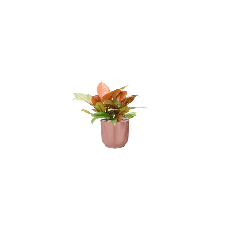 Kvetináč Vibes Fold Round ružový 25x23 cm