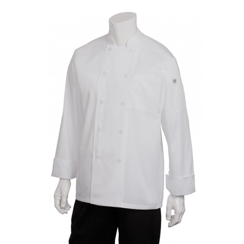 Szakácskabát ChefWorks JLLS - fekete/fehér