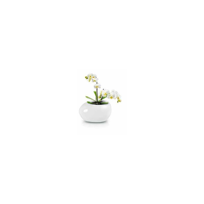 Kvetináč biely lesklý 22x17 cm