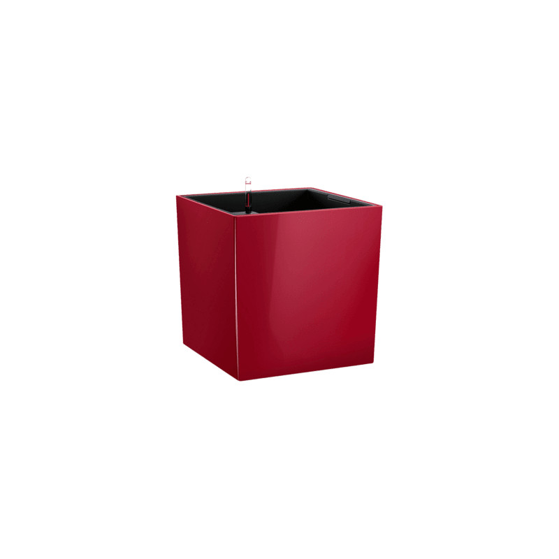 Kvetináč Lechuza Cube Premium All-in-One set červená 40x40x40 cm