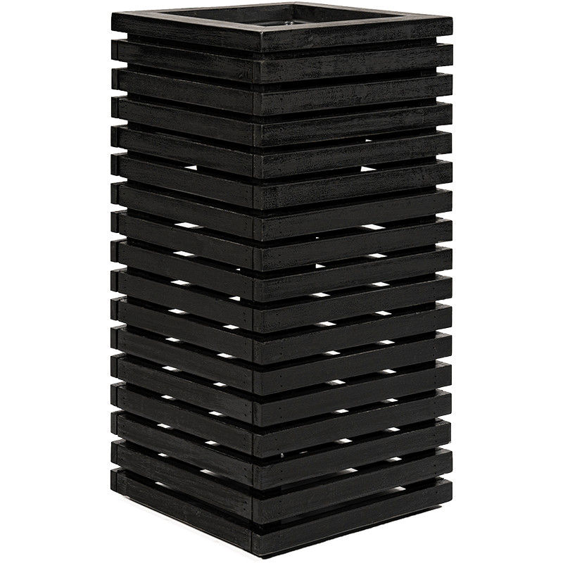 Kvetináč Marrone Orizzontale High cube čierny 40x40x80 cm