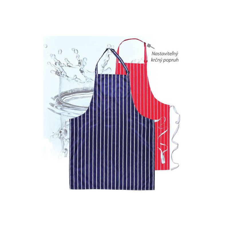 Voděodolná kuchařská zástěra PORTWEST - modrá / červená