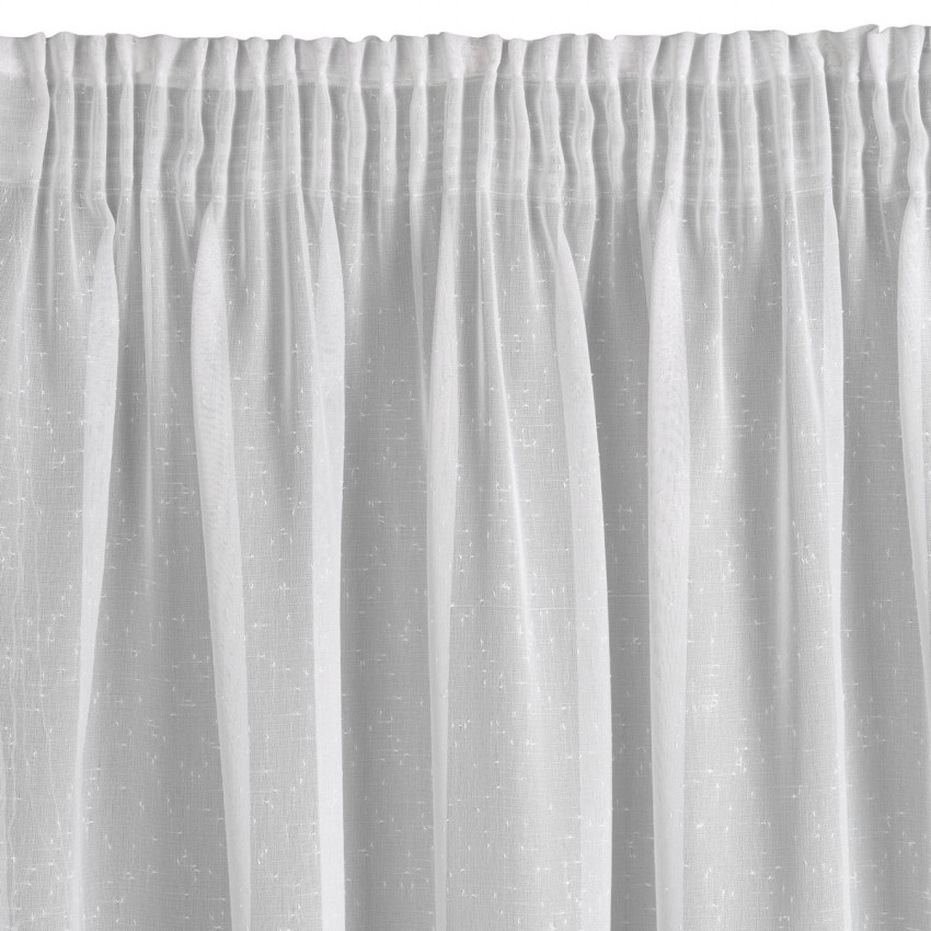 EUROFIRANY Záclona Angela, s riasiacou páskou, 140 x 270 cm, biela