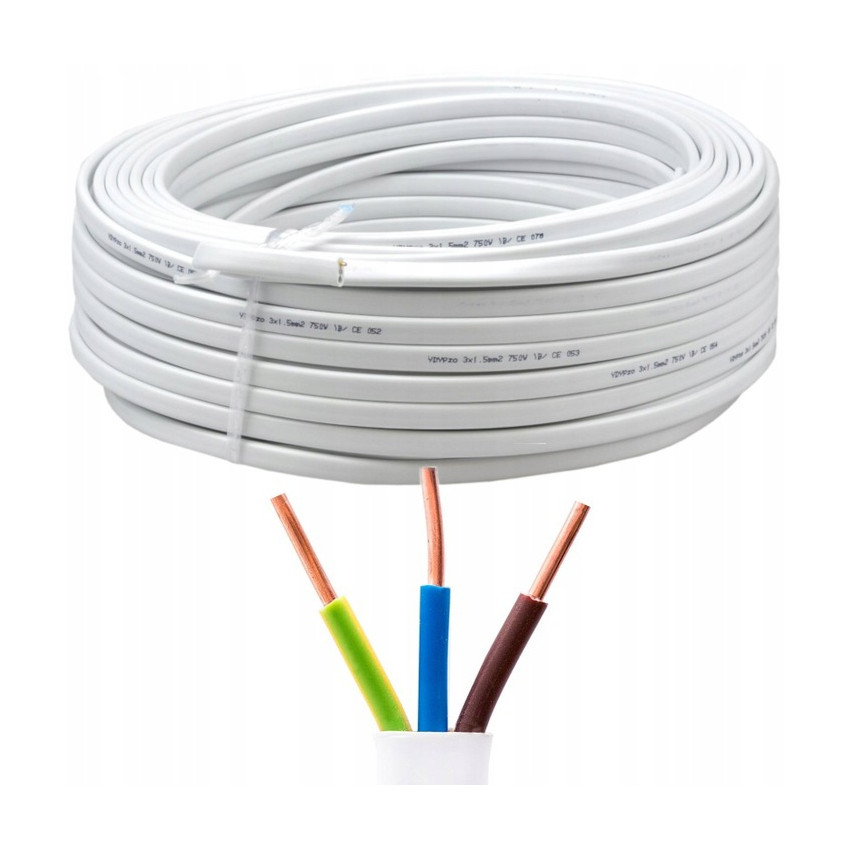 Elektrický kábel plochý YDYP 3x1,5mm 25m