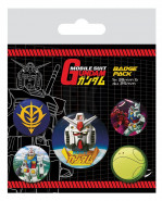 Mobile Suit Gundam Pin-Back Buttons 5-Pack Intergalactic