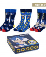 Sonic the Hedgehog Socks 3-Pack Sonic 35-41