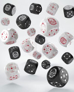 Crosshairs Compact D6 Dice Set Black&Pearl (20)