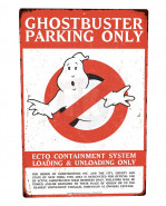 Ghostbustaers Metal Sign Parking