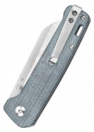 QSP Knife Penguin, Satin D2 Blade, Blue Denim Micarta Handle QS130-B