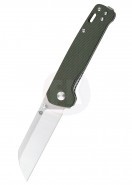 QSP Knife Penguin, Satin D2 Blade, Green Micarta Handle QS130-C